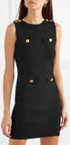 Black Embellished Knit Mini Dress