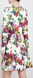 Floral Print Long-Sleeve Mini Dress