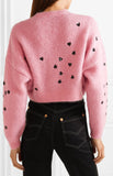 Cropped Sequin-Embellished Mohair-Blend Sweater