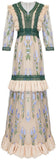 Floral-Embroidered Macrame Lace Trim Gown | DESIGNER INSPIRED FASHIONS