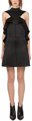 Satin Drape Mini Dress