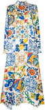 Tile Print Shirt Dress
