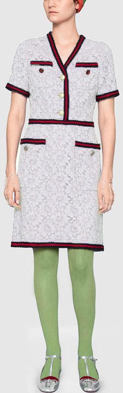 Lace Web-Trim Dress