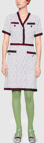Lace Web-Trim Dress
