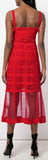 Mesh Overlay Stretch Dress