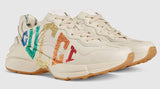 Rhyton Glitter Leather Sneakers