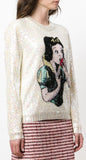 Snow White Embellished Knit Sweater