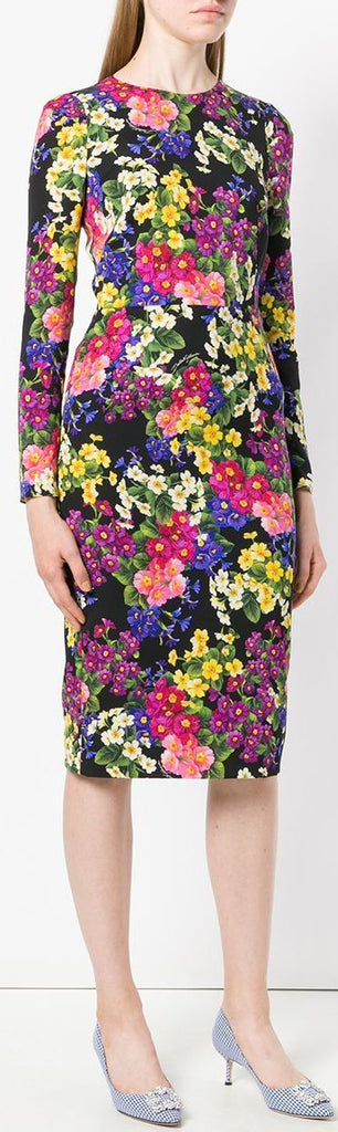 Floral Print Fitted Dress