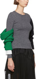 Grey Lara Arm Layered Sweater