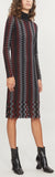 Turtleneck Knitted Midi Dress