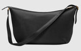 Print Half-Moon Hobo Bag, Black