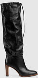 Leather Mid-Heel Boots