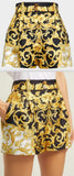 Gold Multi Hibiscus Shorts