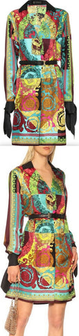 Printed Silk Dress | DESIGNER INSPIRED FASHIONS