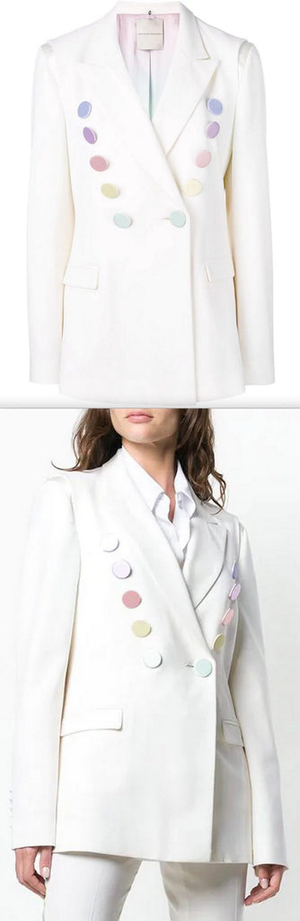 Multicolored Button Blazer | DESIGNER INSPIRED FASHIONS