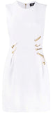 Pin-Clip Mini Dress, White | DESIGNER INSPIRED FASHIONS