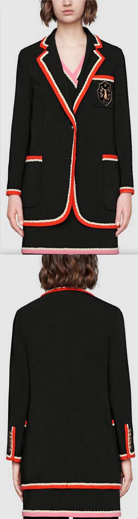 Viscose Jacket with Fox Crest | DESIGNER INSPIRED FASHIONS