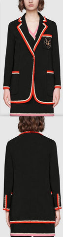 Viscose Jacket with Fox Crest | DESIGNER INSPIRED FASHIONS