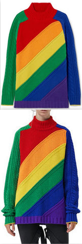 Striped Wool and Cashmere Blend Sweater