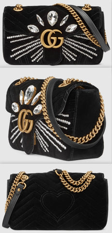 GG Marmont Small Shoulder Bag, Black