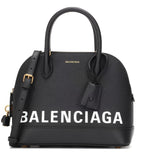 Ville S Leather Tote, Black