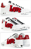 Love Embroidered Portofino Sneakers
