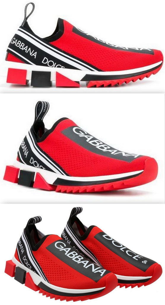 Slip-on Logo Sneakers, Red