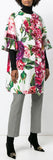 Peony Print Overcoat