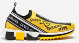 Sneakers in Sorrento Graffiti Print - Yellow or White