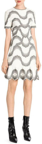 A-Line Wave Printed Dress