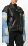 Panelled Sleeve Biker Jacket