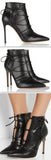 Lace-up Leather Ankle Boots in Black - DESIGNER INSPIRED FASHIONS