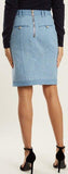 Textured-Denim Mini Skirt