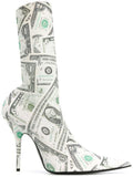 Dollar Print Knife Boots