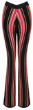 Long Striped Stretch Robe Coat and Pant Set