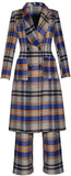 Plaid Wool Coat and Pant Set
