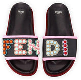 Studded Logo Slide Sandals