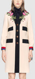 Embroidered Wool Coat