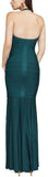 Paneled Halter Bandage Gown, Green