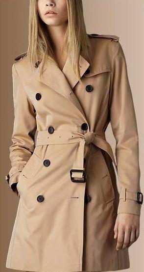 Double-Breasted Short Trench Coat in Apricot or Black - DESIGNER INSPIRED FASHIONS