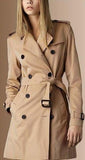Double-Breasted Short Trench Coat in Apricot or Black - DESIGNER INSPIRED FASHIONS