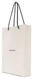 North-South Medium Shopping Bag, White