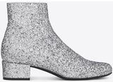 Glittered Leather Ankle Boot - (Fuchsia, Silver, Gold) - DESIGNER INSPIRED FASHIONS
