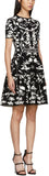 Black & White Botanical Spine Dress