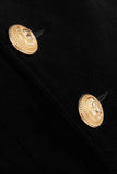 Double-Breasted Black Velvet Jacket - DESIGNER INSPIRED FASHIONS