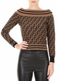 Macro FF Knit Off-the-Shoulder Top