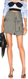 Tie Front Mini Skirt