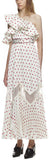 Frill Satin Polka Dot Dress