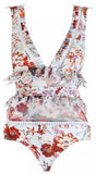 Multi Floral Alchemy Flutter Swimsuit - DESIGNER INSPIRED FASHIONS