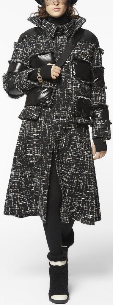 Tweed Down Coat